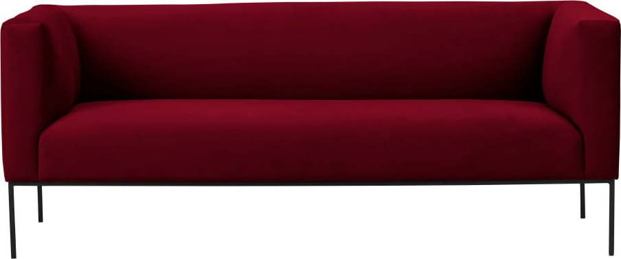Červená sametová pohovka Windsor & Co Sofas Neptune
