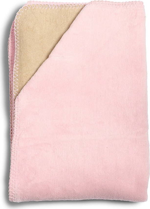 Dětská růžová deka z měkoučké bavlny YappyKids Sense