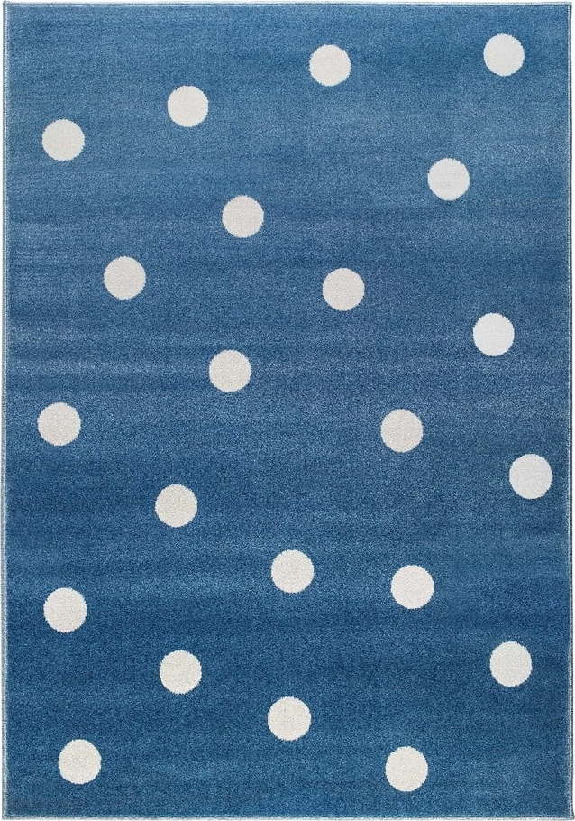 Modrý koberec s puntíky KICOTI Blue