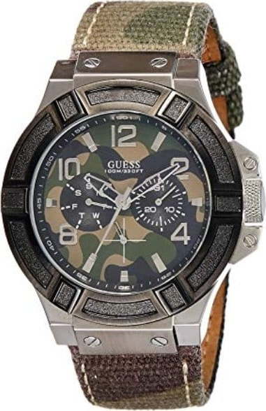 Pánské hodinky s páskem z nerezové oceli ve stříbrné barvě Guess W0407G1 Guess