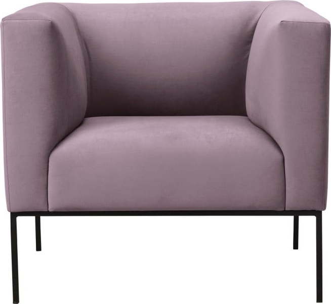 Světle růžové sametové křeslo Windsor & Co Sofas Neptune Windsor & Co Sofas