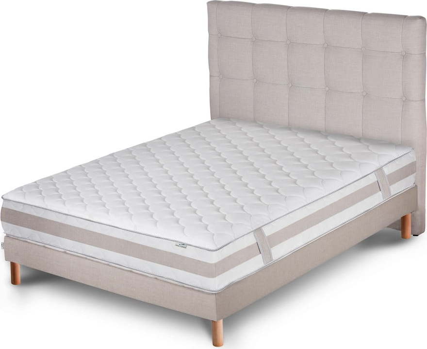 Světle šedá postel s matrací Stella Cadente Maison Saturne Saches