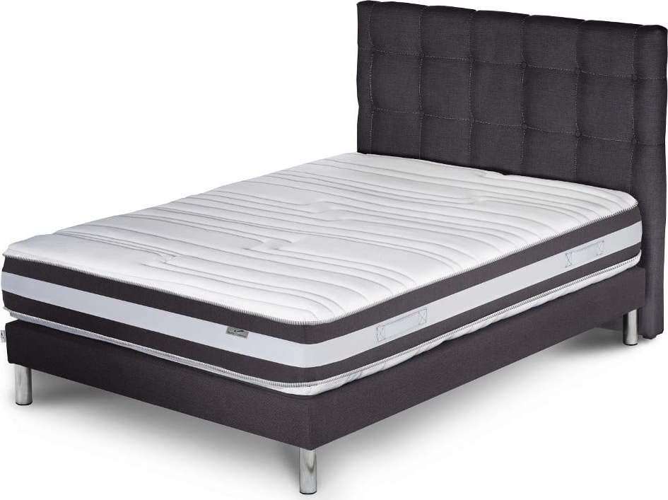 Tmavě šedá postel s matrací Stella Cadente Maison Mars Saches