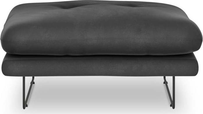 Tmavě šedý puf se sametovým potahem Windsor & Co Sofas Gravity Windsor & Co Sofas