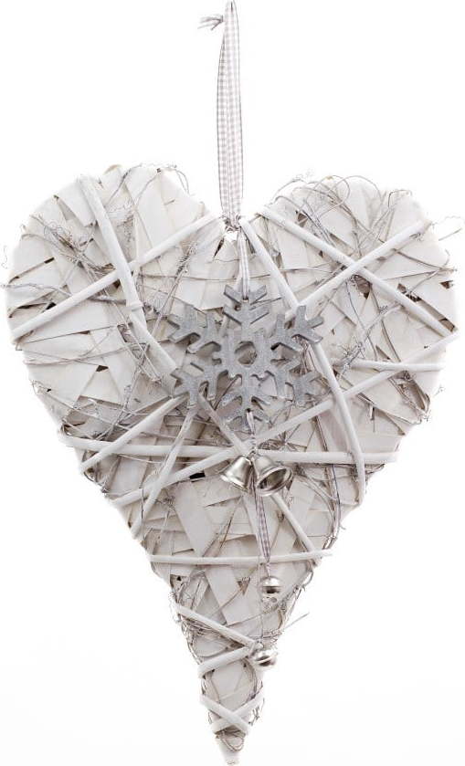 Závěsná dekorace ve tvaru srdce Ego Dekor Snowflake