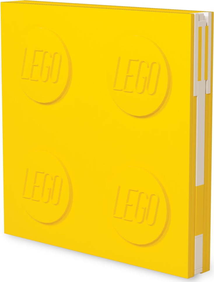 Žlutý čtvercový zápisník s gelovým perem LEGO®