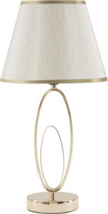 Bílá stolní lampa s konstrukcí ve zlaté barvě Mauro Ferretti Flush Mauro Ferretti