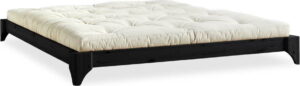 Dvoulůžková postel z borovicového dřeva s matrací Karup Design Elan Comfort Mat Black/Natural