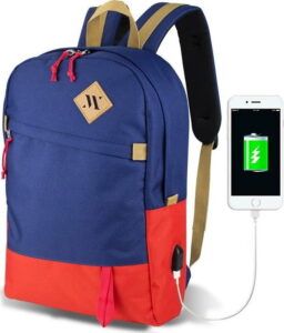 Modro-červený batoh s USB portem My Valice FREEDOM Smart Bag Myvalice