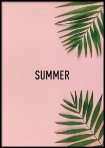 Nástěnný plakát v rámu PINK/SUMMER