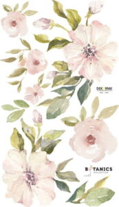 Set nástěnných samolepek Dekornik Botanix Pastel Magnolia L Dekornik
