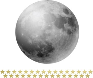 Set nástěnných samolepek Dekornik Full Moon Dekornik