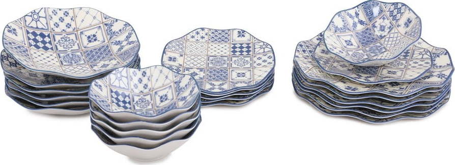 24dílná sada porcelánového nádobí Güral Porselen Navy Güral Porselen