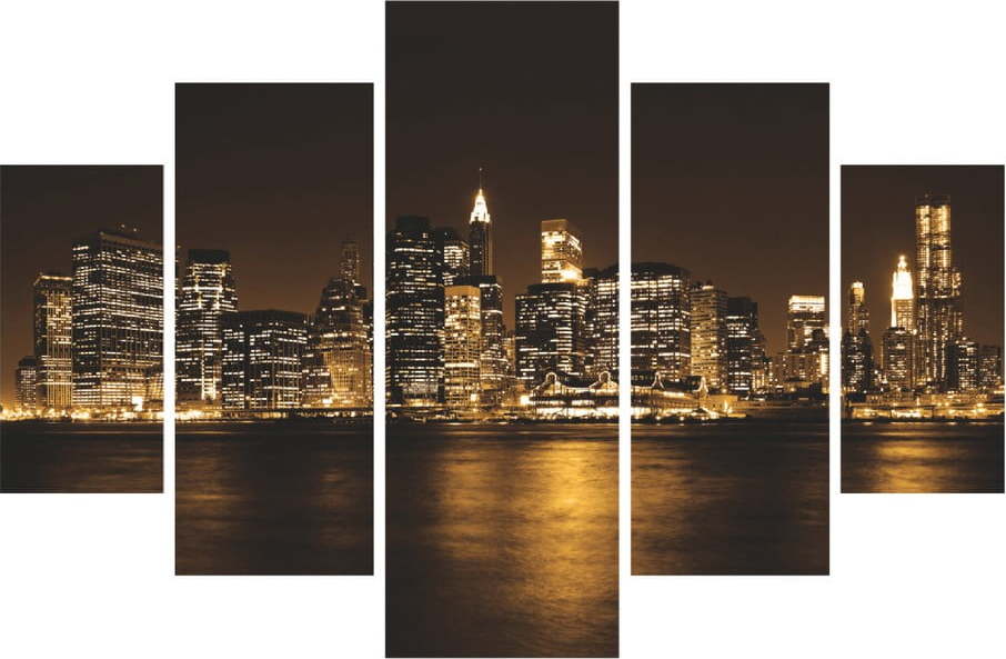 5dílný nástěnný obraz New York City Miracle