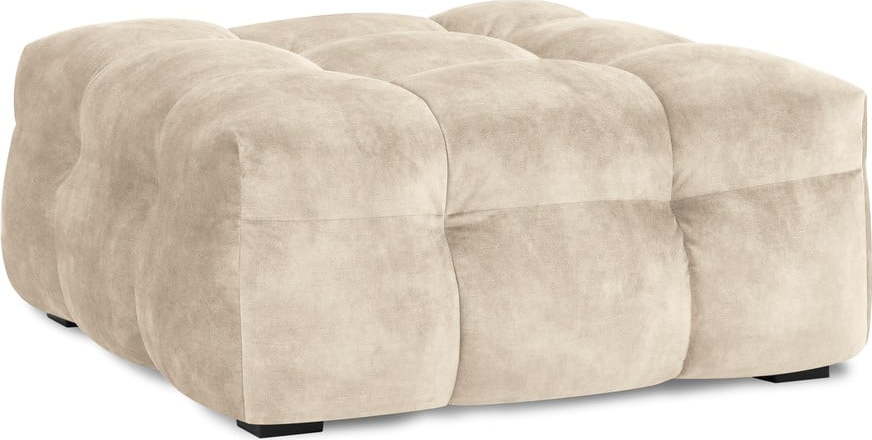 Béžový sametový puf Windsor & Co Sofas Vesta Windsor & Co Sofas