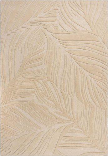 Béžový vlněný koberec Flair Rugs Lino Leaf