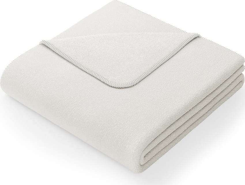 Bílá deka s příměsí bavlny AmeliaHome Virkkuu
