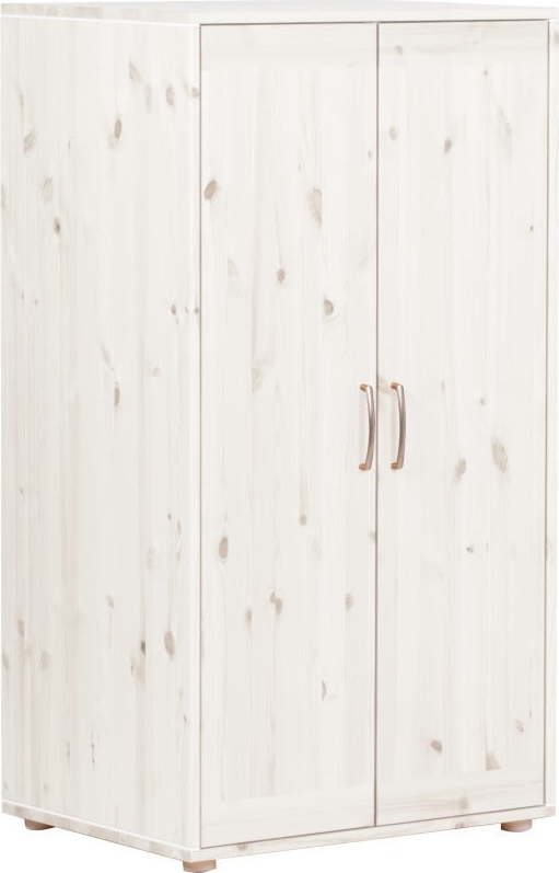 Bílá dětská šatní skříň z borovicového dřeva Flexa Classic