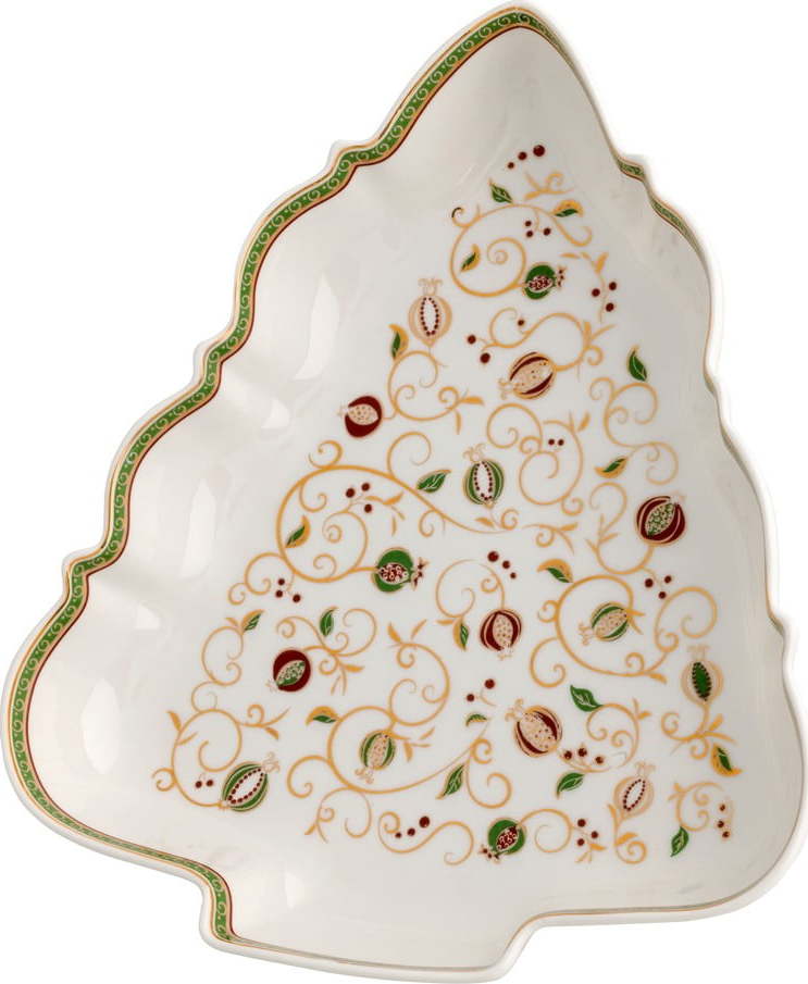 Bílá servírovací miska s vánočním motivem Brandani Tempo di Festa Brandani