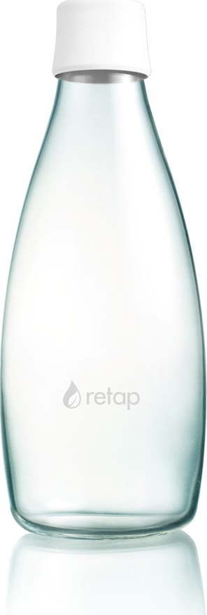 Bílá skleněná lahev ReTap s doživotní zárukou