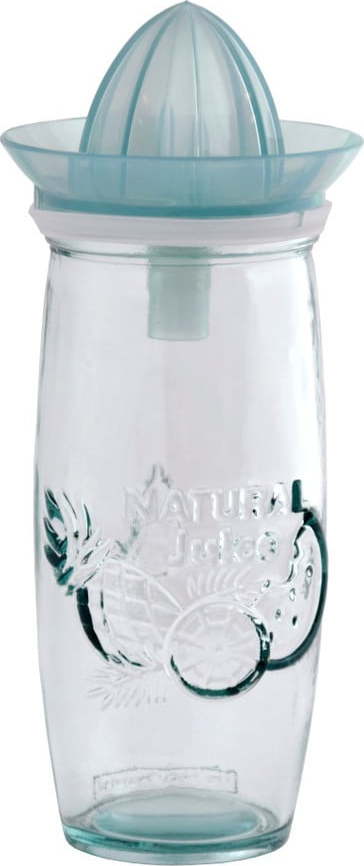 Bílá sklenice s odšťavňovačem z recyklovaného skla Ego Dekor Juice
