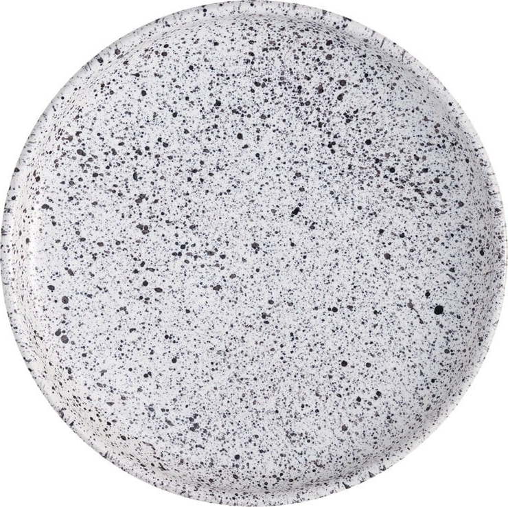 Bílo-černý kameninový dezertní talíř ÅOOMI Mess