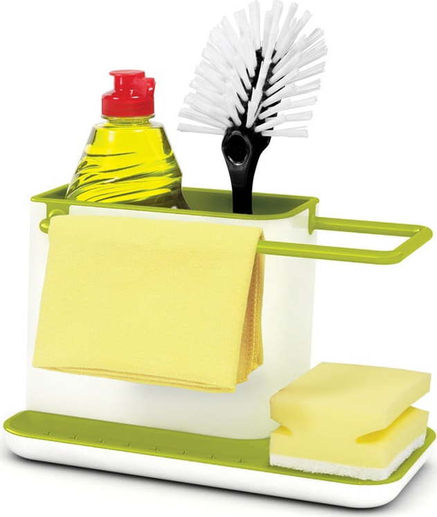 Bílo-zelený kuchyňský stojánek na mycí prostředky Joseph Joseph Caddy Sink Tidy Joseph joseph
