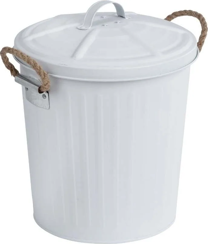 Bílý odpadkový koš z nerezové oceli Wenko