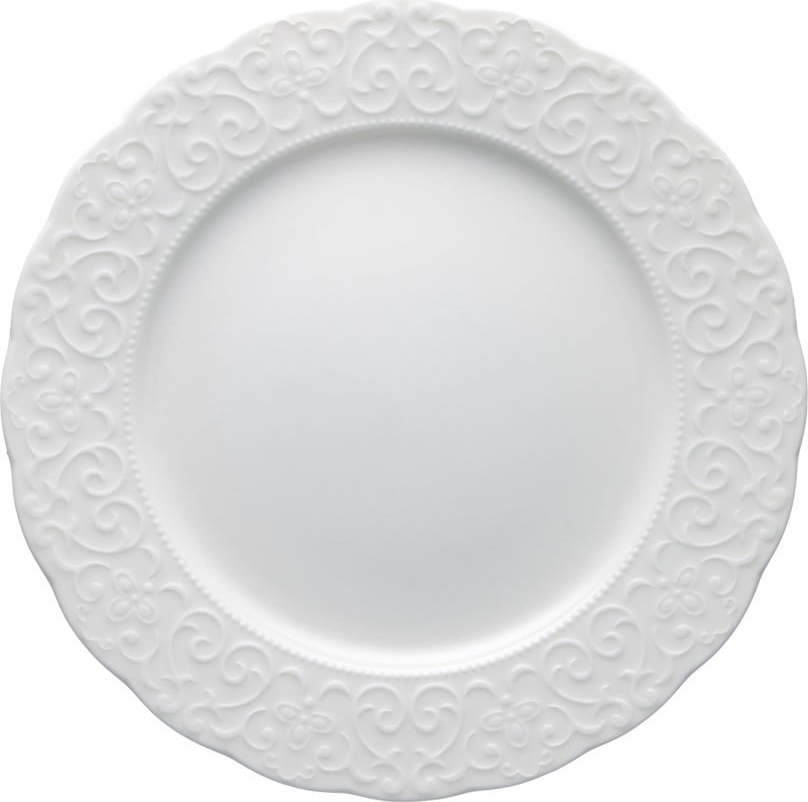 Bílý porcelánový talíř Brandani Gran Gala