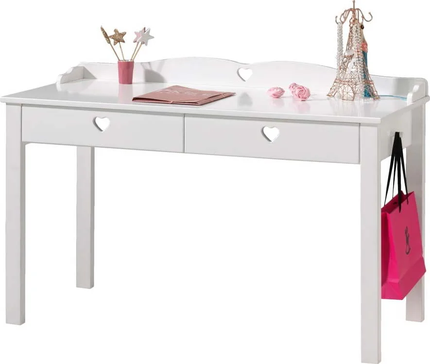 Bílý stůl Vipack Amori, délka 60 cm