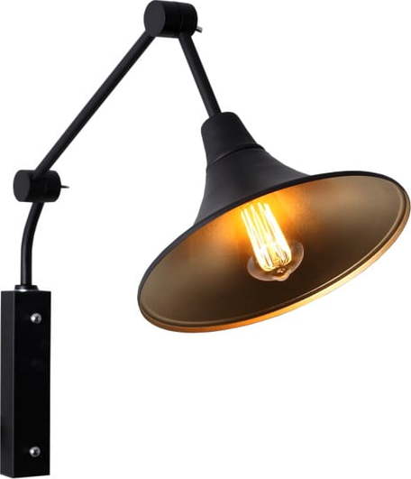 Černá nástěnná lampa Custom Form Miller
