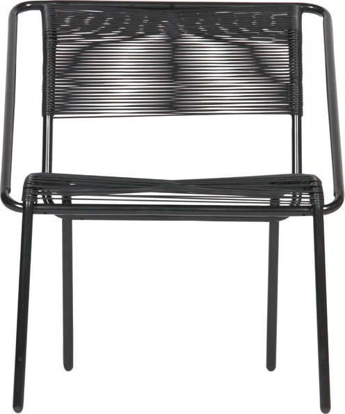 Černá židle z plastového ratanu vhodná i do exteriéru BePureHome Wisp BePureHome