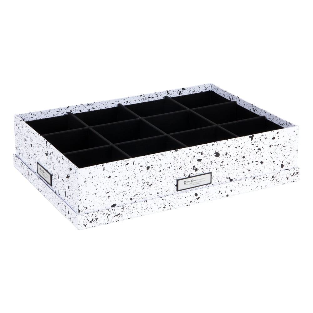 Černo-bílá krabice s přihrádkami Bigso Box of Sweden Jakob Bigso Box of Sweden