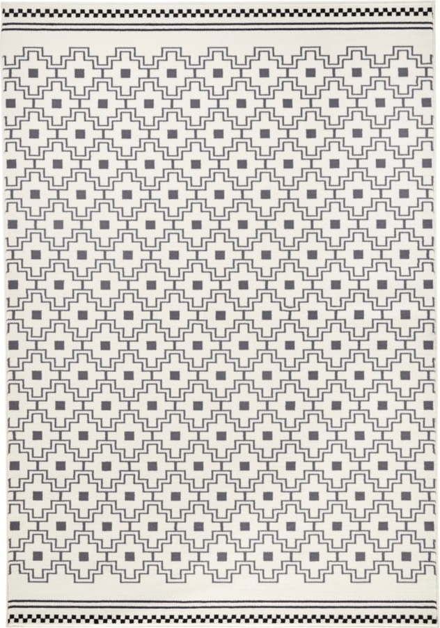 Černobílý koberec Zala Living Cubic