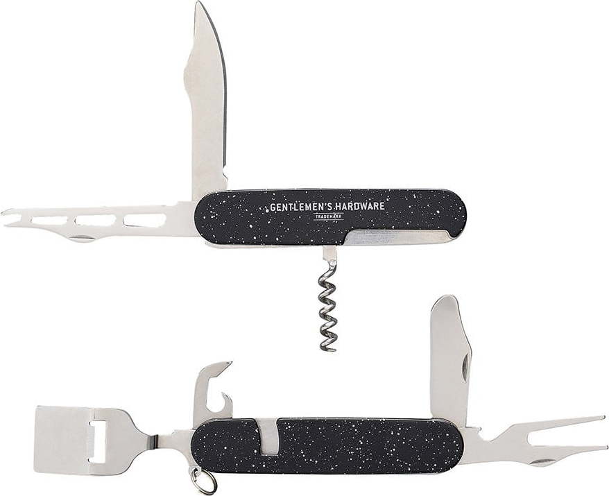 Černý multifunkční kapesní nožík s otvírákem na víno a struhadlem na sýr Gentlemen´s Hardware Gentlemen's Hardware
