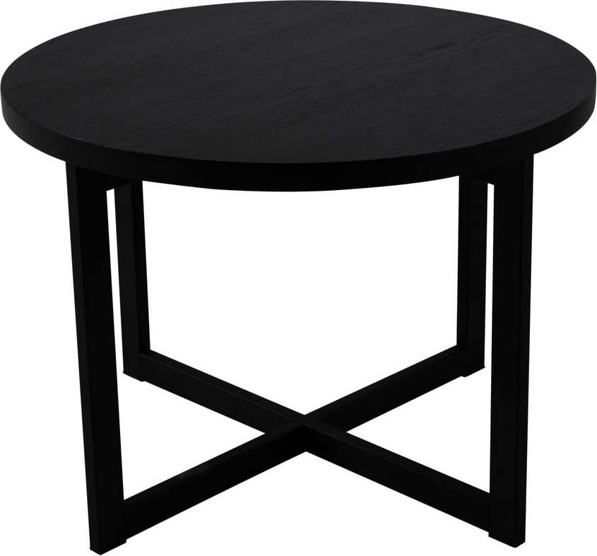 Černý konferenční stolek z dubového dřeva Canett Elliot