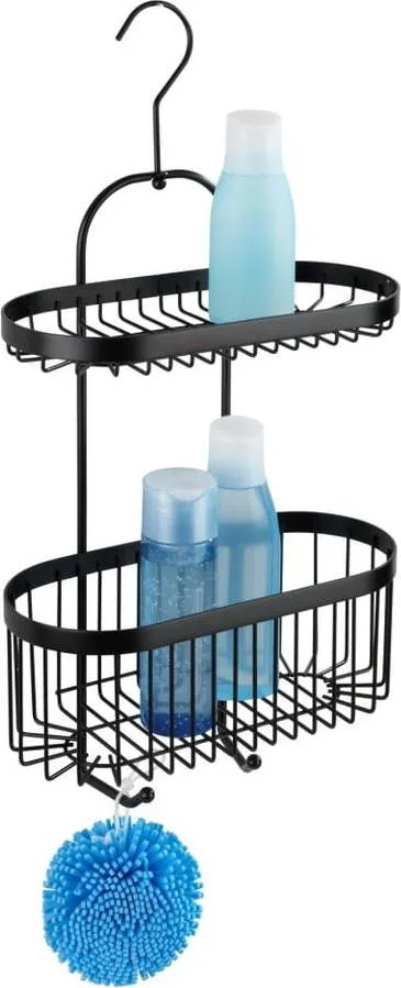 Černý závěsný košík Wenko Classic Plus 2 Tier Caddy