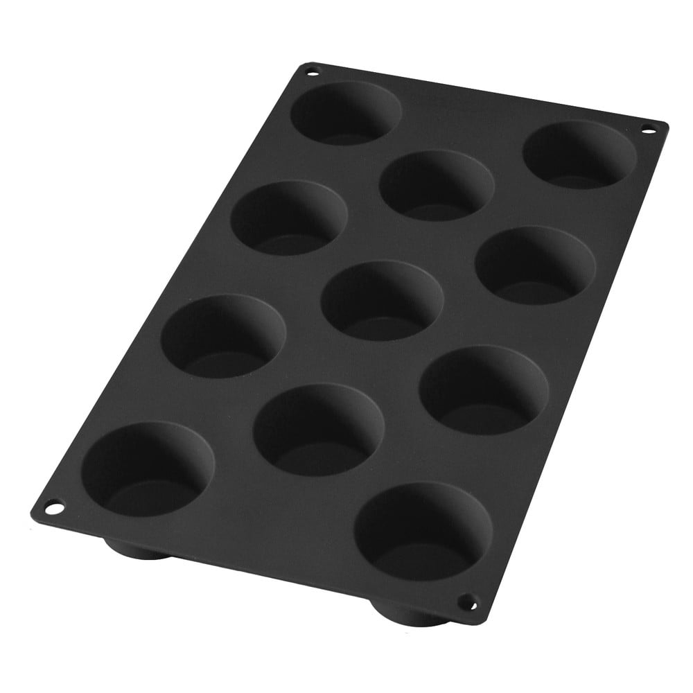 Černá silikonová forma na 11 mini muffinů Lékué LÉKUÉ