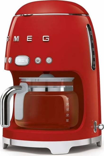 Červený kávovar na filtrovanou kávu SMEG 50's Retro SMEG
