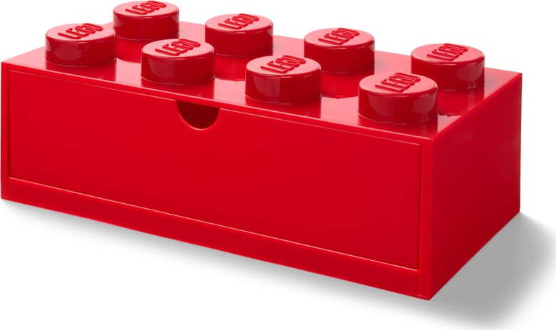 Červený stolní box se zásuvkou LEGO®