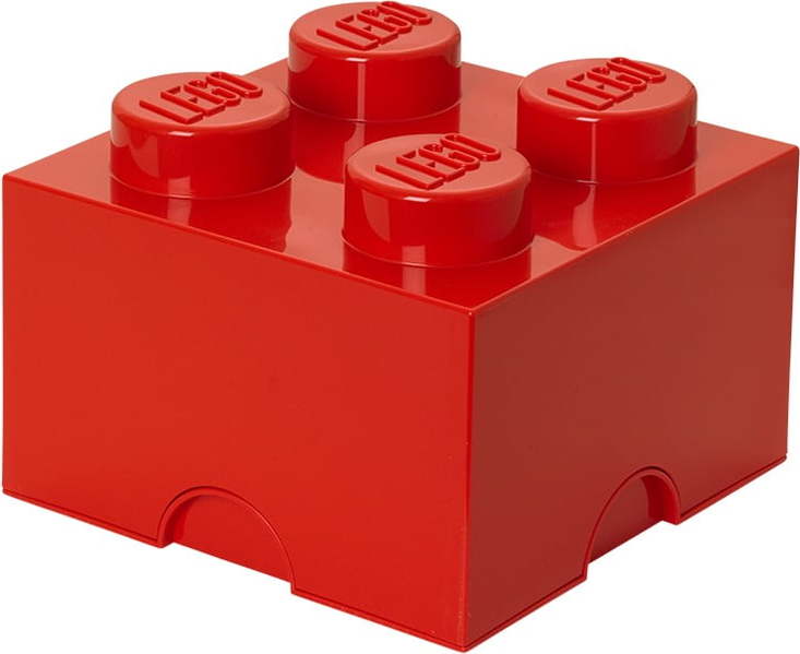 Červený úložný box čtverec LEGO® LEGO