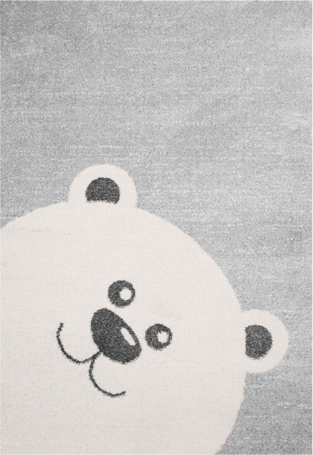 Dětský šedý koberec Zala Living Bear