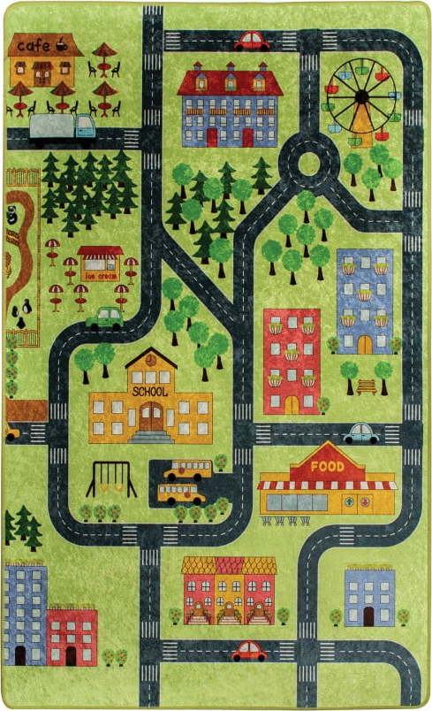 Dětský koberec Green Small Town 100 x 160 cm UNKNOWN