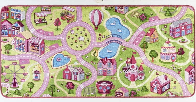 Dětský koberec s růžovými detaily Hanse Home City
