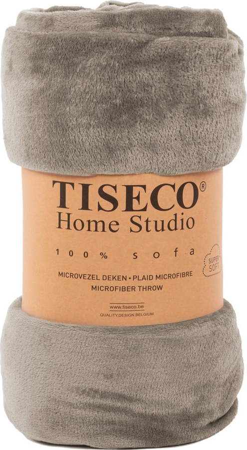 Hnědá mikroplyšová deka Tiseco Home Studio