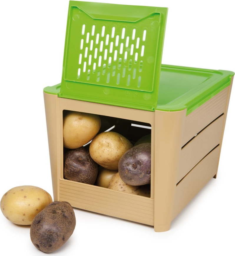 Hnědo-zelený úložný box na brambory Snips Potatoes Snips