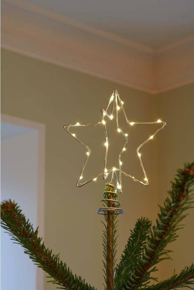 LED svítící špička na stromek Sirius Christina Silver