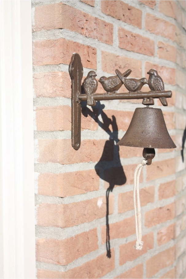 Litinový nástěnný zvonek s dekorativními ptáčky Esschert Design Esschert Design