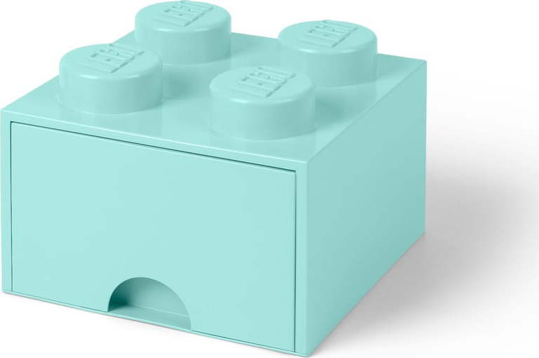 Mentolově zelený úložný box čtverec LEGO® LEGO