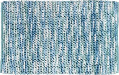 Modrá koupelnová předložka s příměsí bavlny Wenko Urdu